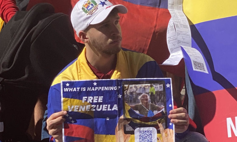 Los venezolanos se manifiestan en Australia contra el "fraude" electoral en Venezuela