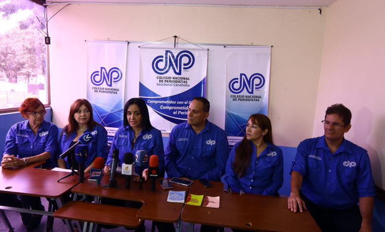 CNP Carabobo rechazó toda acción orientada a silenciar y amedrentar a los periodistas