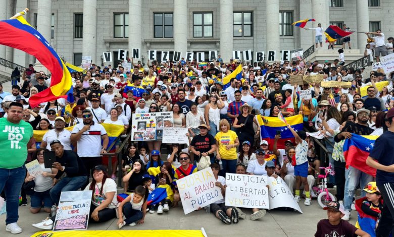 Venezolanos se congregan en Utah en apoyo a María Corina