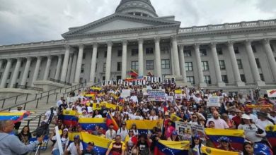 Desde la manifestación de venezolanos, "Panas en Utah" invitó a defender el derecho a la libre información en Venezuela