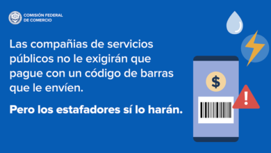 ¿Recibiste un código de barras de parte de tu compañía de servicios públicos para hacer un pago? Eso es una estafa