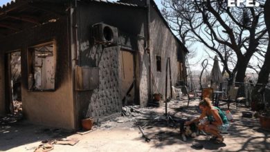 Dan por controlado el gran incendio que quemó 10.000 hectáreas en las afueras de Atenas