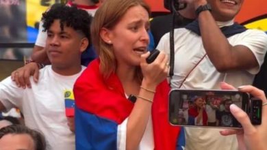 Hija de María Corina Machado pidió firmeza en la lucha por la libertad ante multitudinaria concentración en el Times Square (+VIDEO)