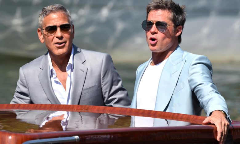 Brad Pitt y George Clooney revolucionan la noche en Venecia