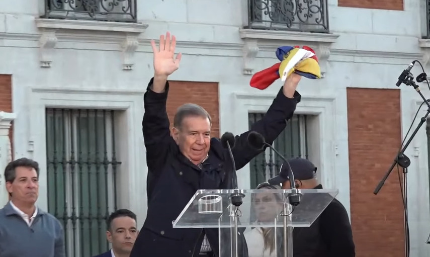 Edmundo González participó en la protesta de Madrid a dos meses de su triunfo (+VIDEO)