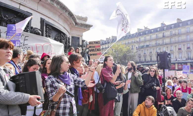 Miles de manifestantes en París en apoyo a mujer drogada y violada por decenas de hombres