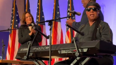 Harris cumplió 60 años haciendo campaña con Stevie Wonder a dos semanas de las elecciones