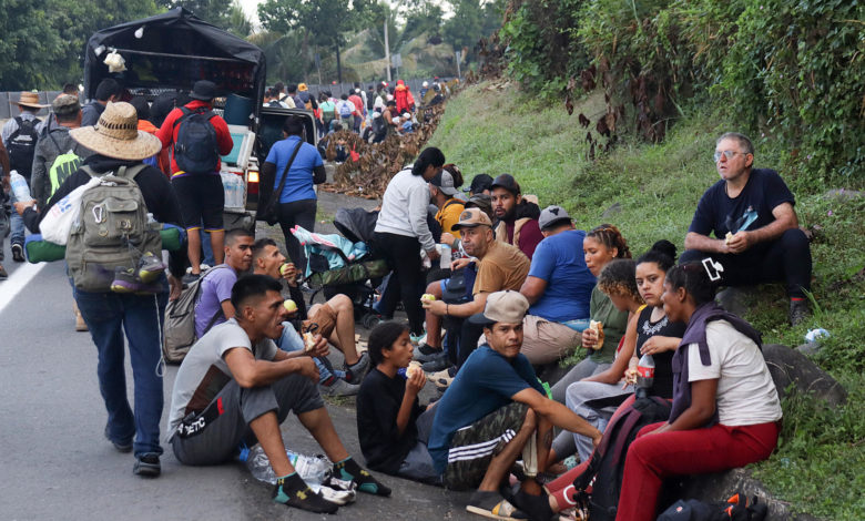 Una caravana migrante sale del sur de México pese a las declaraciones de Trump y Sheinbaum