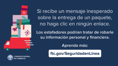 Los estafadores están enviando mensajes de phishing durante esta temporada de fiestas